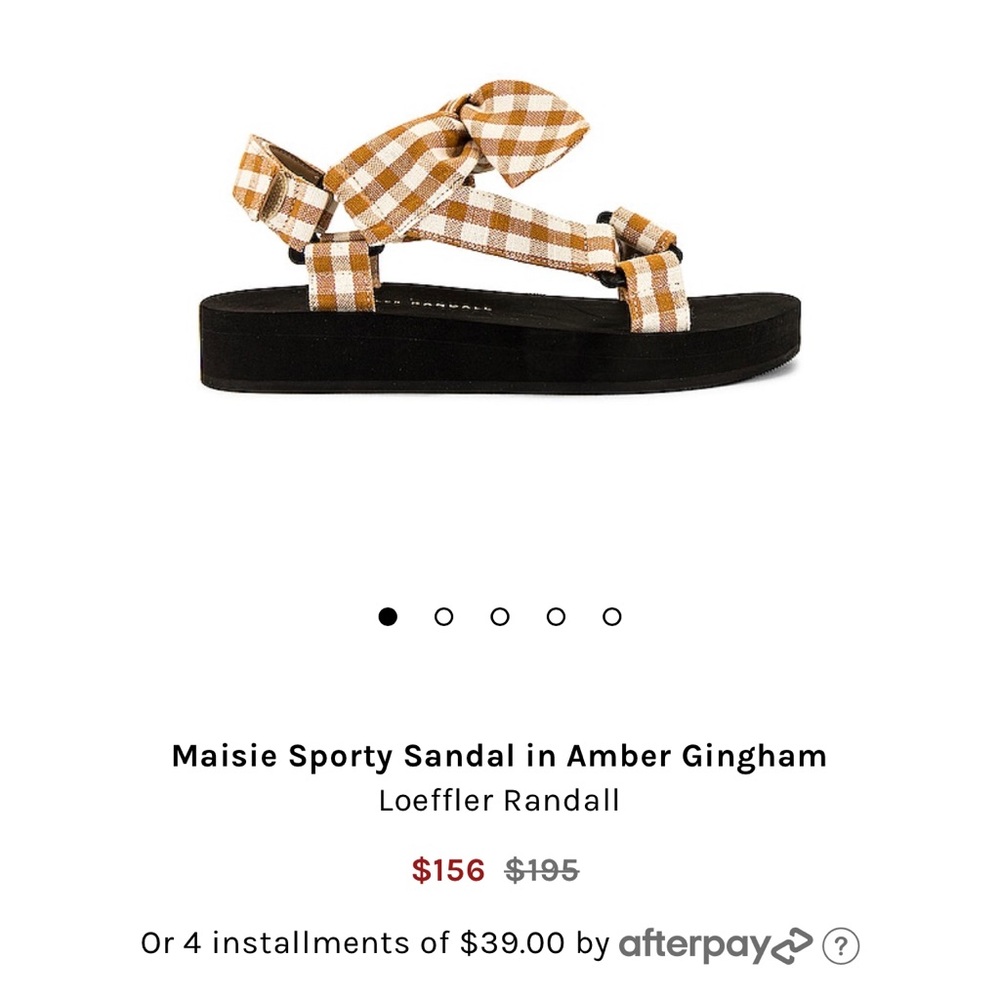 Loeffler Randall Maisie Sporty Sandal Amber Gingham